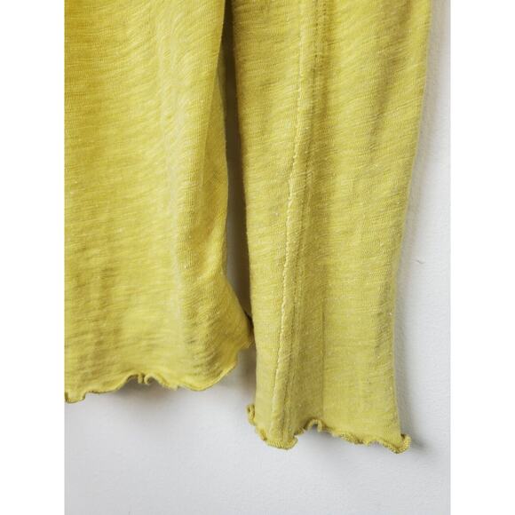 Free People Womens Large Be MY BABY Long Sleeve Tee Top Lightweight Lettuce Hem - Picture 6 of 11